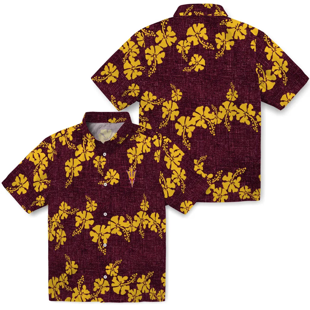 Arizona State Sun Devils Hawaiian Shirt - 50th State Flower | Hula Hawaiian Shirts