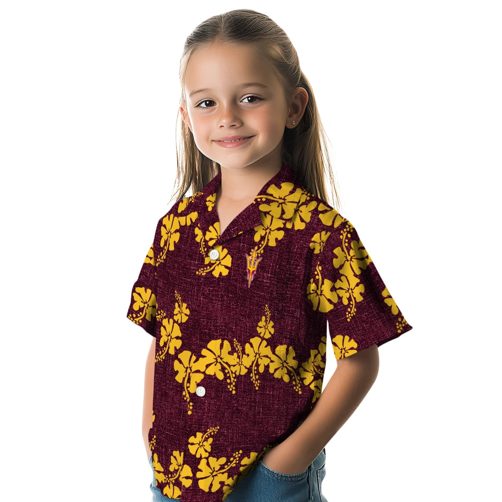 Arizona State Sun Devils Hawaiian Shirt - 50th State Flower | Hula Hawaiian Shirts