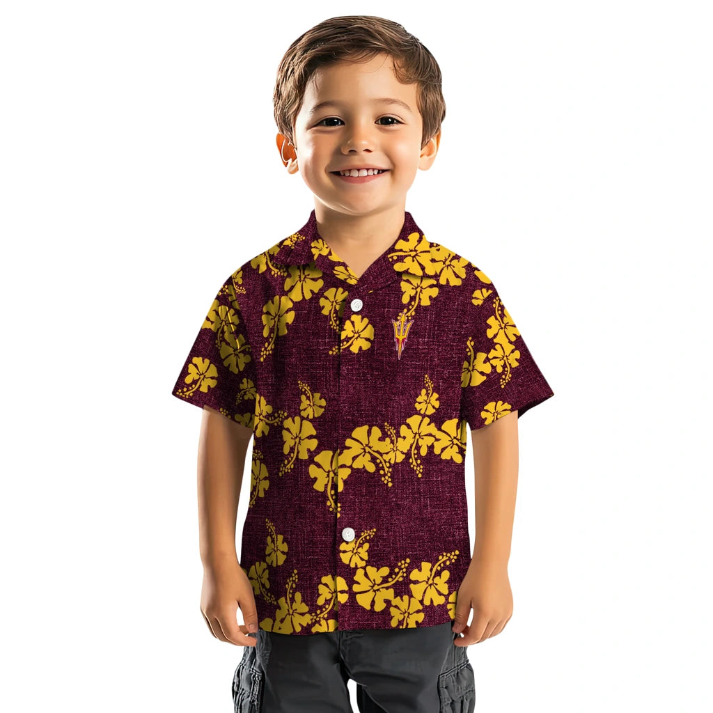 Arizona State Sun Devils Hawaiian Shirt - 50th State Flower | Hula Hawaiian Shirts