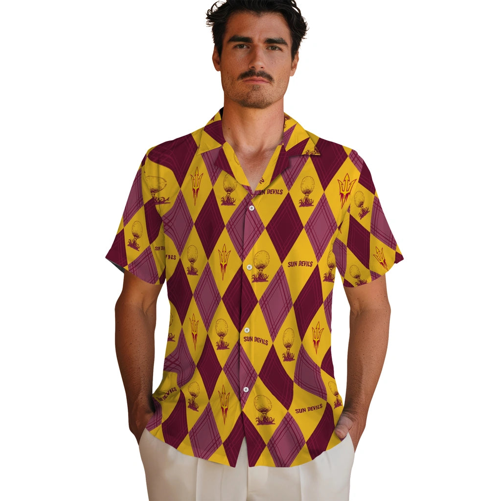 Arizona State Sun Devils Hawaiian Shirt - Golfing Plaid | Hula Hawaiian Shirts