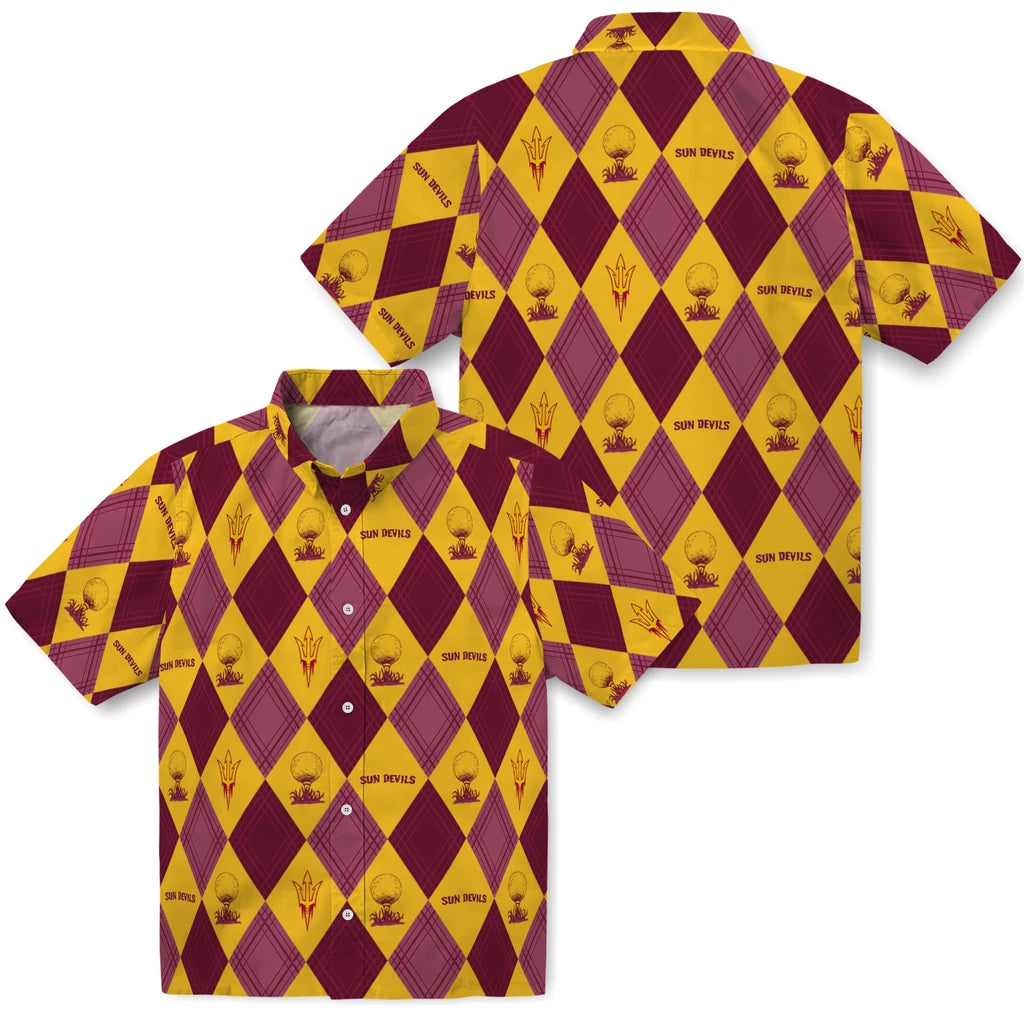 Arizona State Sun Devils Hawaiian Shirt - Golfing Plaid | Hula Hawaiian Shirts