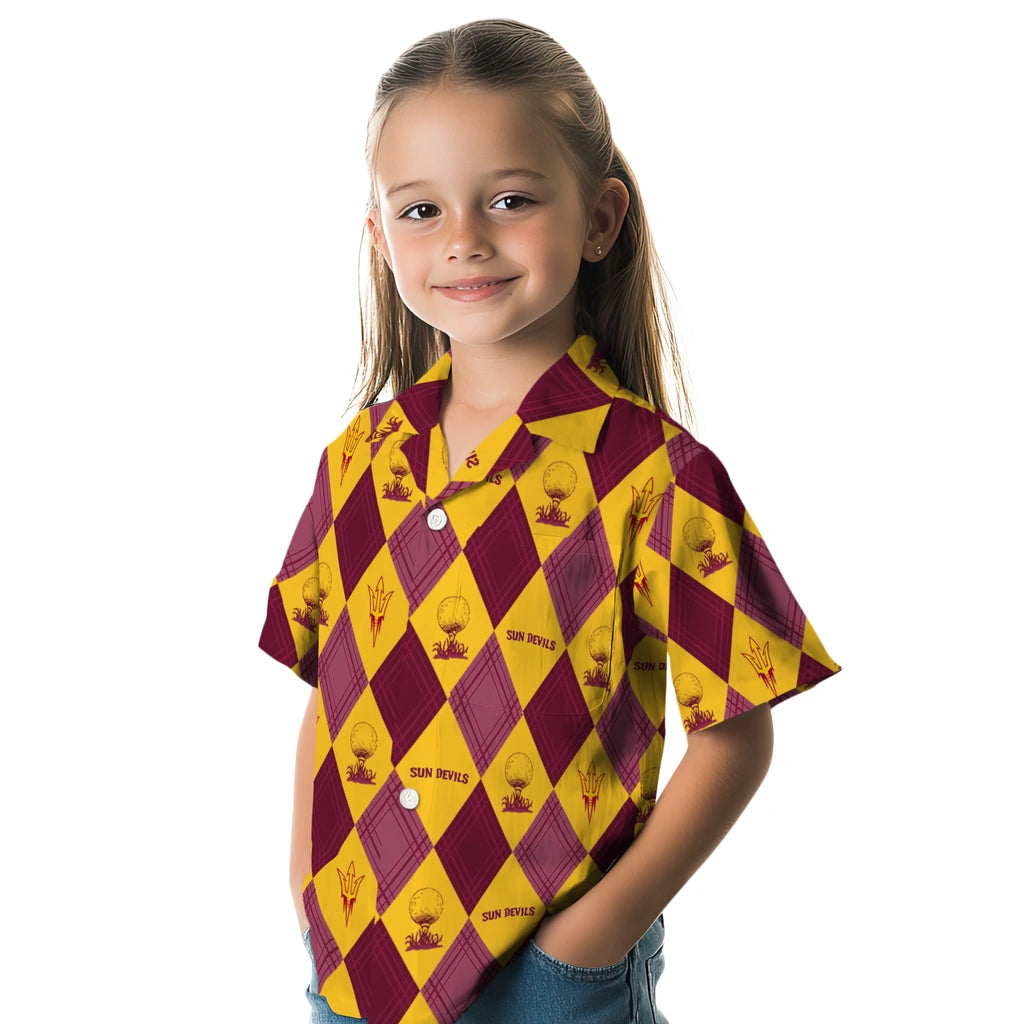 Arizona State Sun Devils Hawaiian Shirt - Golfing Plaid | Hula Hawaiian Shirts