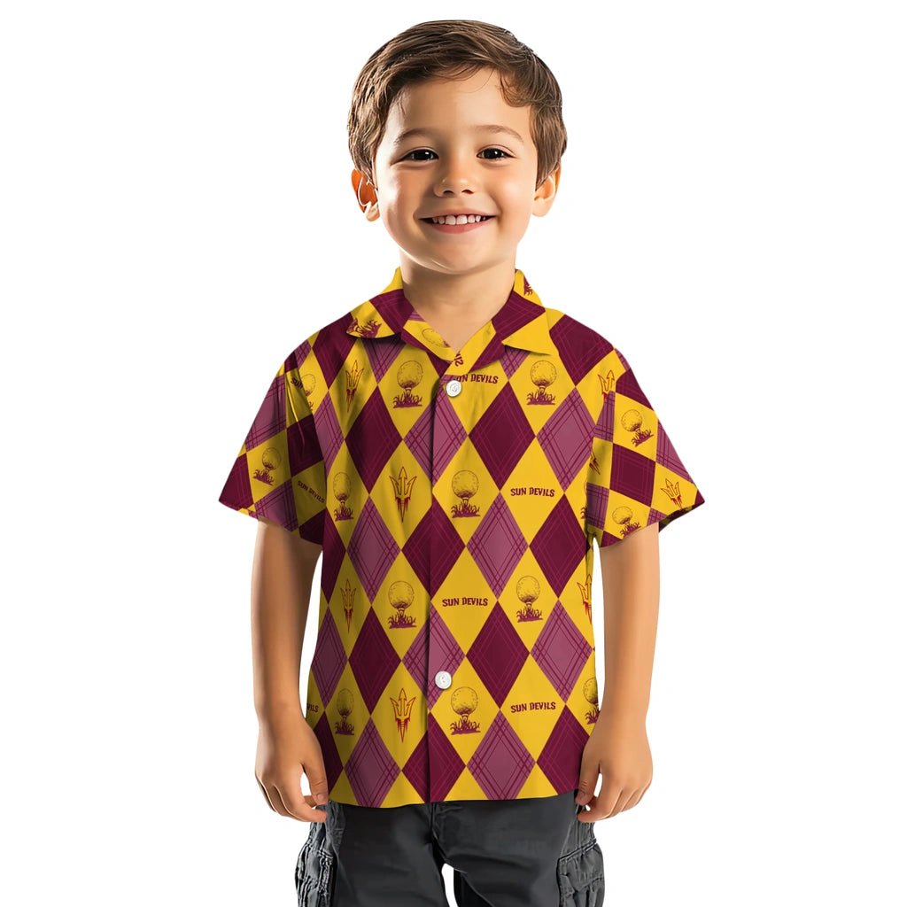 Arizona State Sun Devils Hawaiian Shirt - Golfing Plaid | Hula Hawaiian Shirts