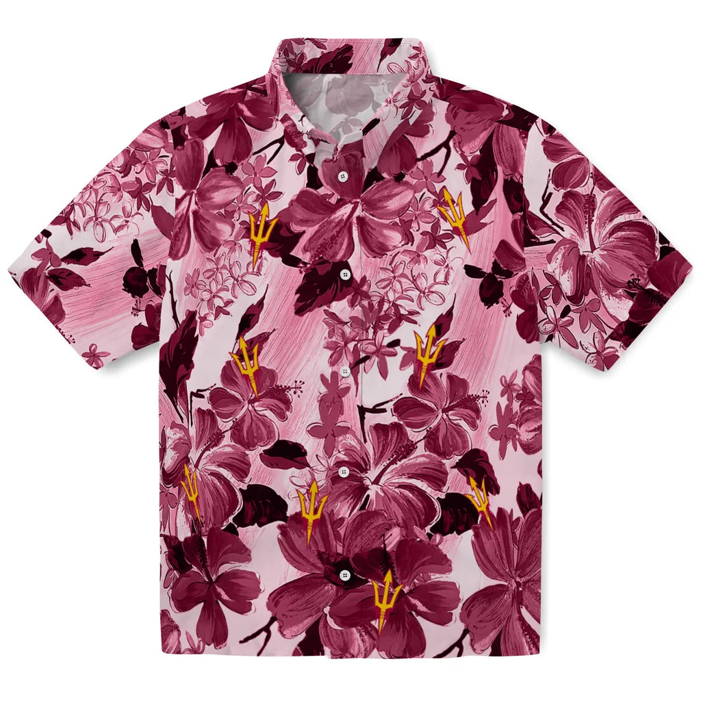 Arizona State Sun Devils Hawaiian Shirt - Hibiscus Arrangement | Hula Hawaiian Shirts