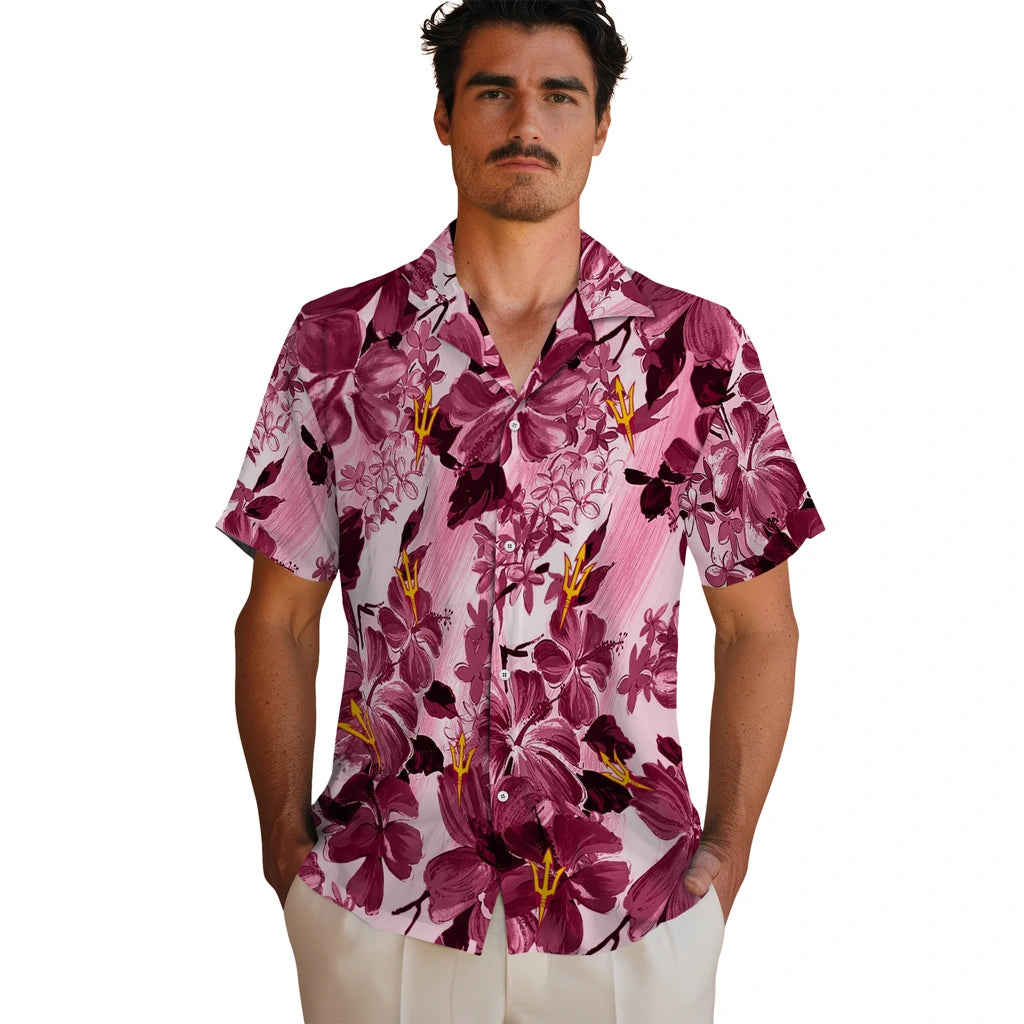Arizona State Sun Devils Hawaiian Shirt - Hibiscus Arrangement | Hula Hawaiian Shirts