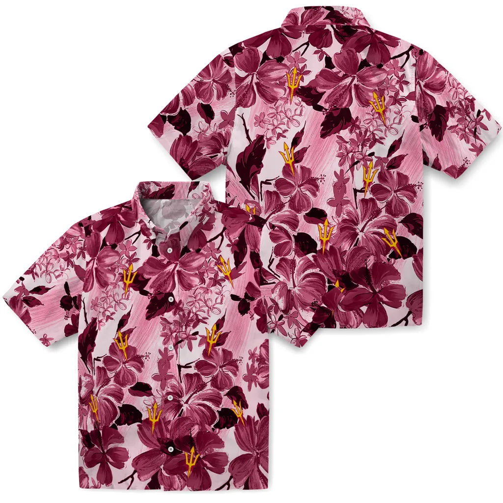 Arizona State Sun Devils Hawaiian Shirt - Hibiscus Arrangement | Hula Hawaiian Shirts