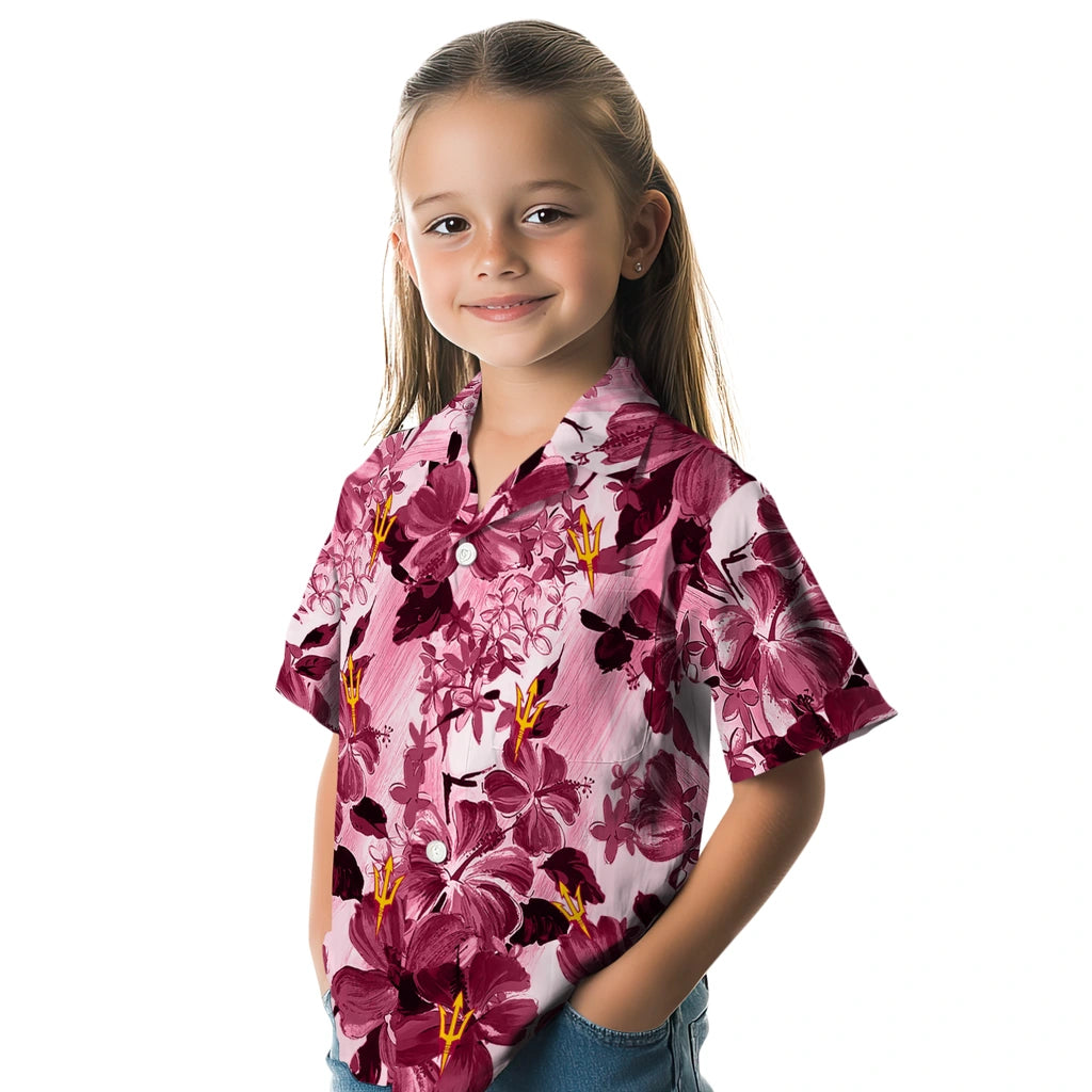 Arizona State Sun Devils Hawaiian Shirt - Hibiscus Arrangement | Hula Hawaiian Shirts
