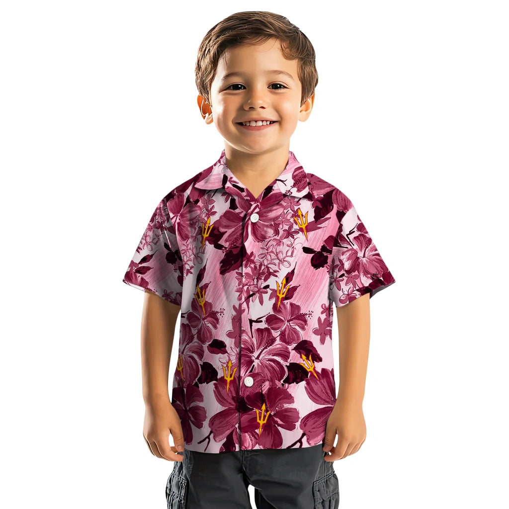 Arizona State Sun Devils Hawaiian Shirt - Hibiscus Arrangement | Hula Hawaiian Shirts