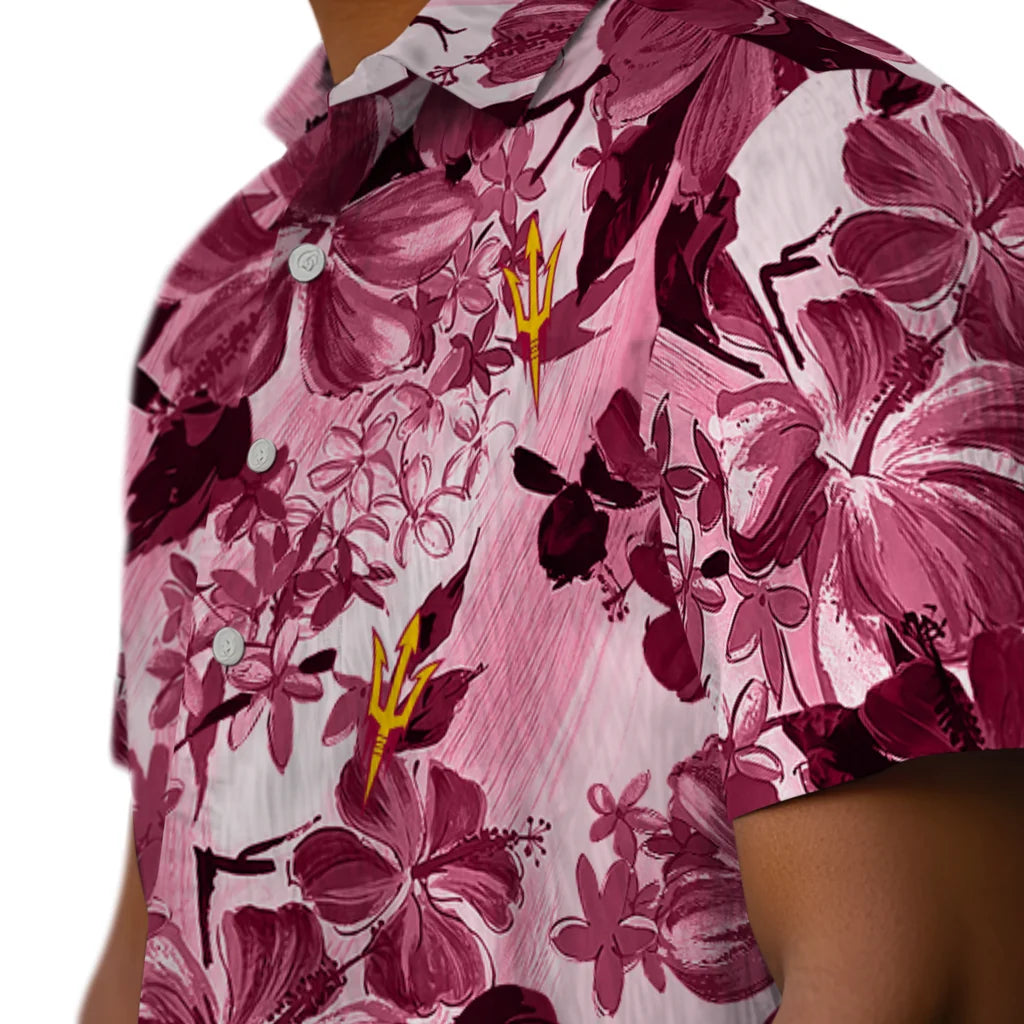 Arizona State Sun Devils Hawaiian Shirt - Hibiscus Arrangement | Hula Hawaiian Shirts