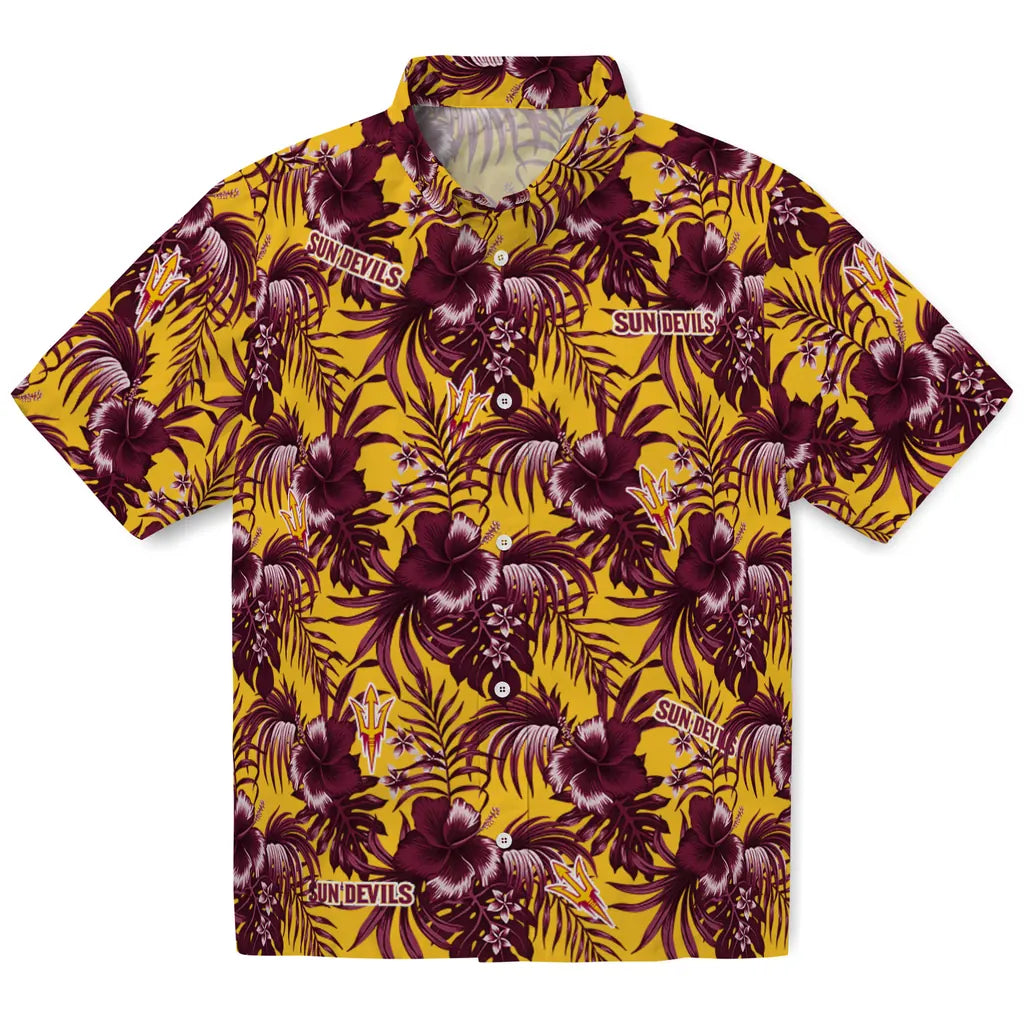 Arizona State Sun Devils Hawaiian Shirt - Hibiscus Exotic | Hula Hawaiian Shirts
