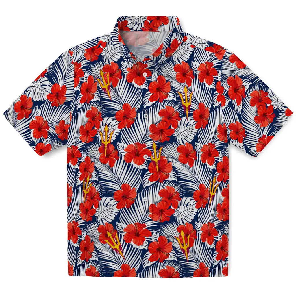 Arizona State Sun Devils Hawaiian Shirt - Hibiscus Fiesta | Hula Hawaiian Shirts