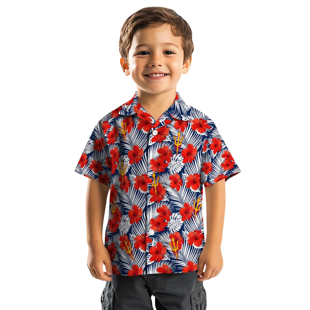 Arizona State Sun Devils Hawaiian Shirt - Hibiscus Fiesta | Hula Hawaiian Shirts