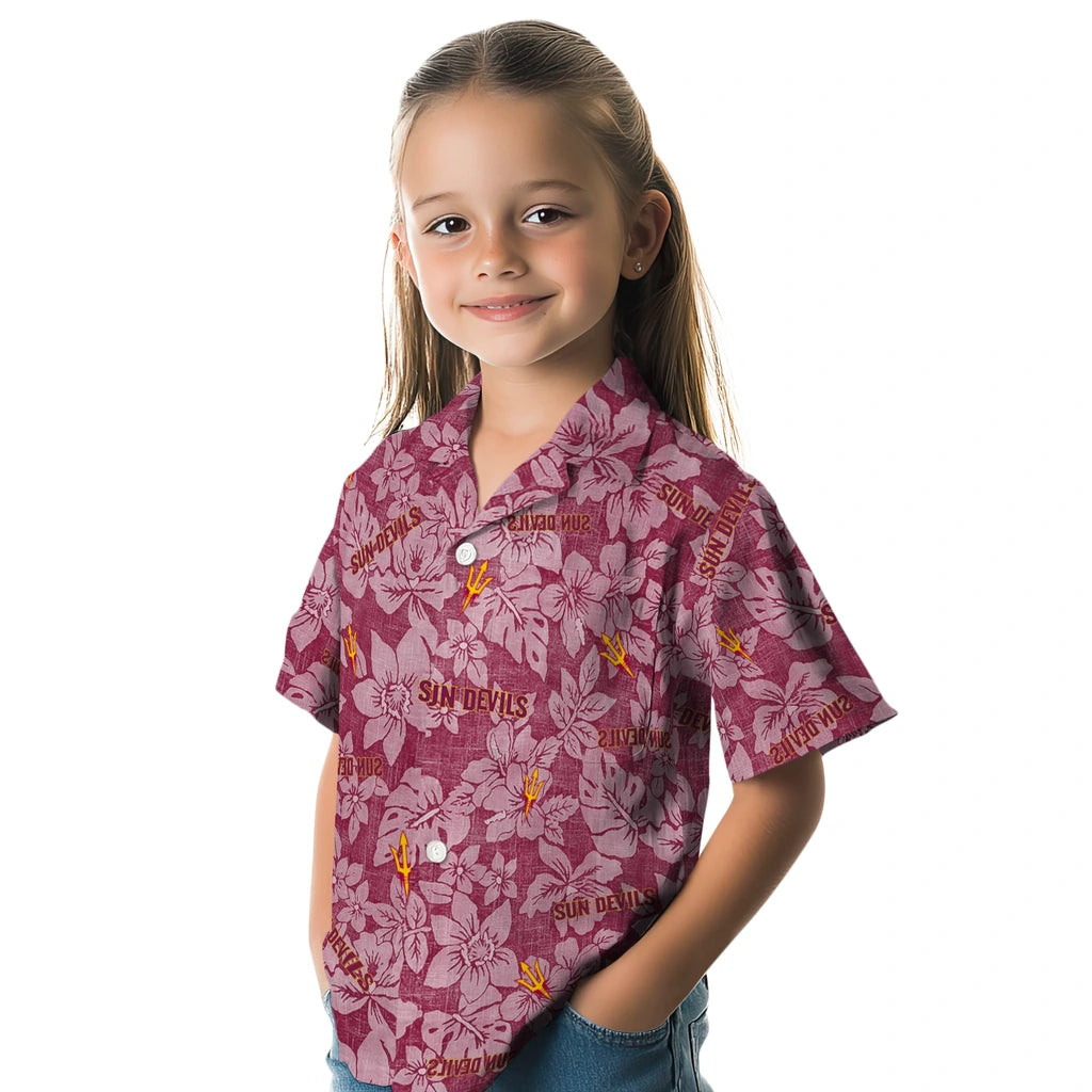 Arizona State Sun Devils Hawaiian Shirt - Hibiscus Oasis | Hula Hawaiian Shirts