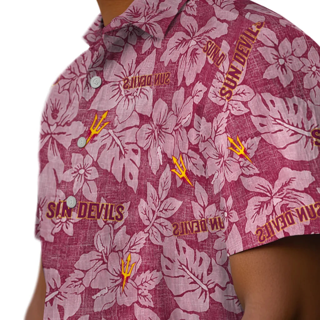 Arizona State Sun Devils Hawaiian Shirt - Hibiscus Oasis | Hula Hawaiian Shirts