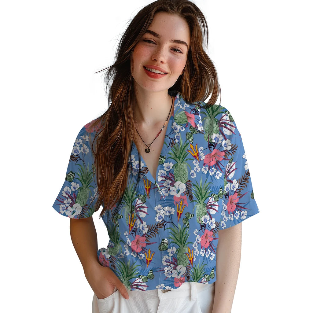 Arizona State Sun Devils Hawaiian Shirt - Pineapple Bouquet | Hula Hawaiian Shirts