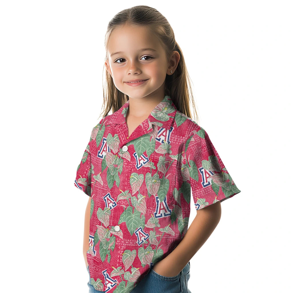Arizona Wildcats Hawaiian Shirt - Anthurium Overlay | Hula Hawaiian Shirts