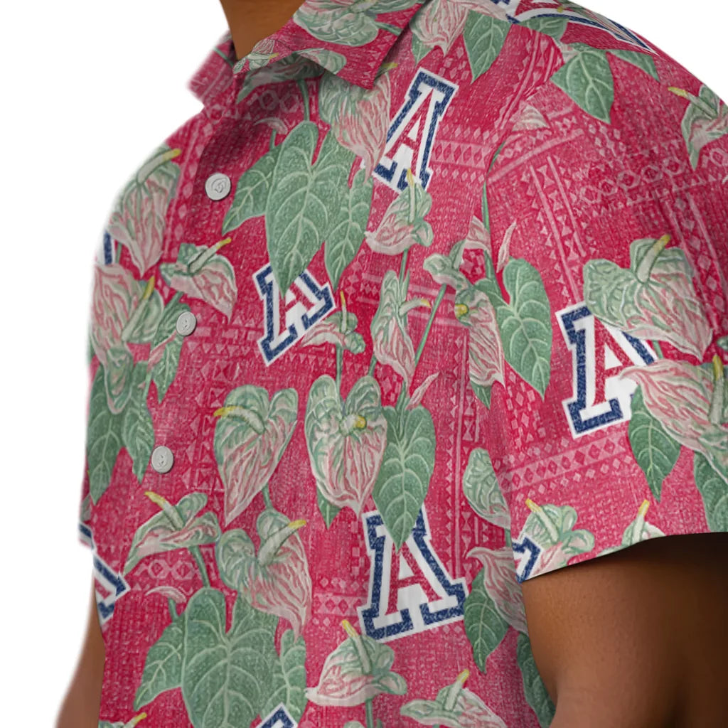 Arizona Wildcats Hawaiian Shirt - Anthurium Overlay | Hula Hawaiian Shirts