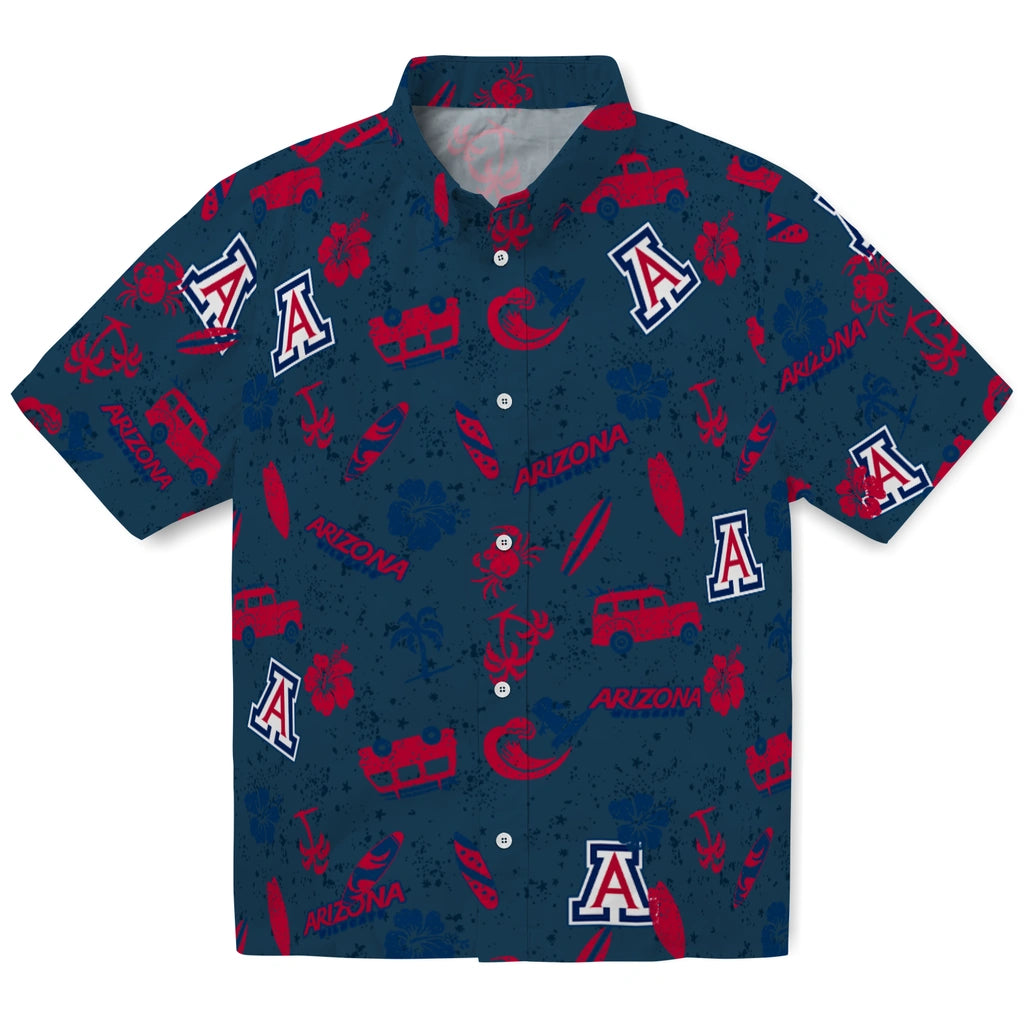 Arizona Wildcats Hawaiian Shirt - Beach Vibe | Hula Hawaiian Shirts