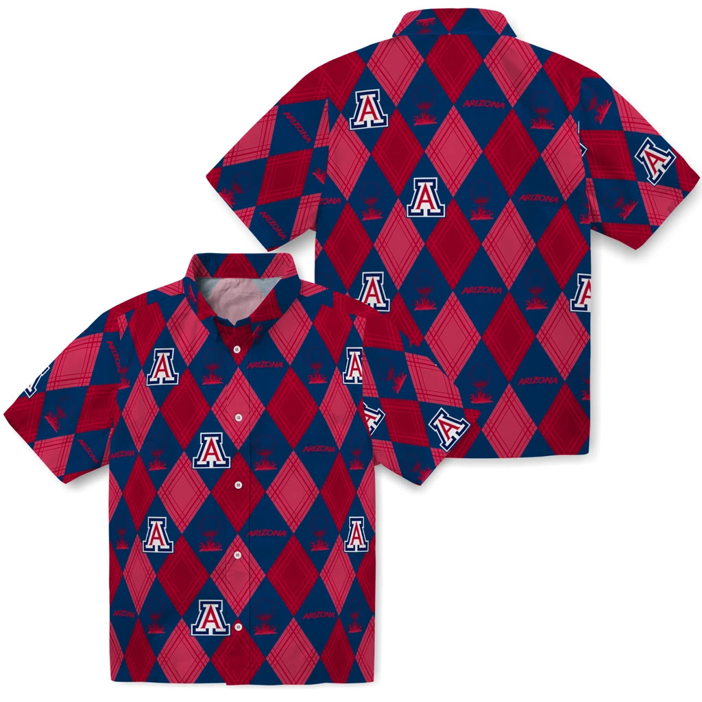 Arizona Wildcats Hawaiian Shirt - Golfing Plaid | Hula Hawaiian Shirts