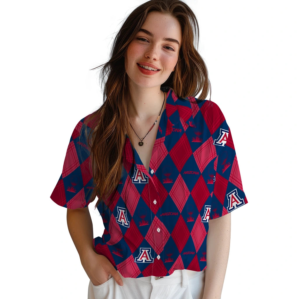 Arizona Wildcats Hawaiian Shirt - Golfing Plaid | Hula Hawaiian Shirts
