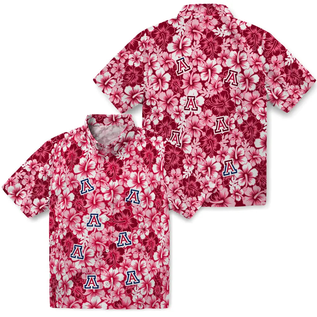 Arizona Wildcats Hawaiian Shirt - Hibiscus Blooms | Hula Hawaiian Shirts