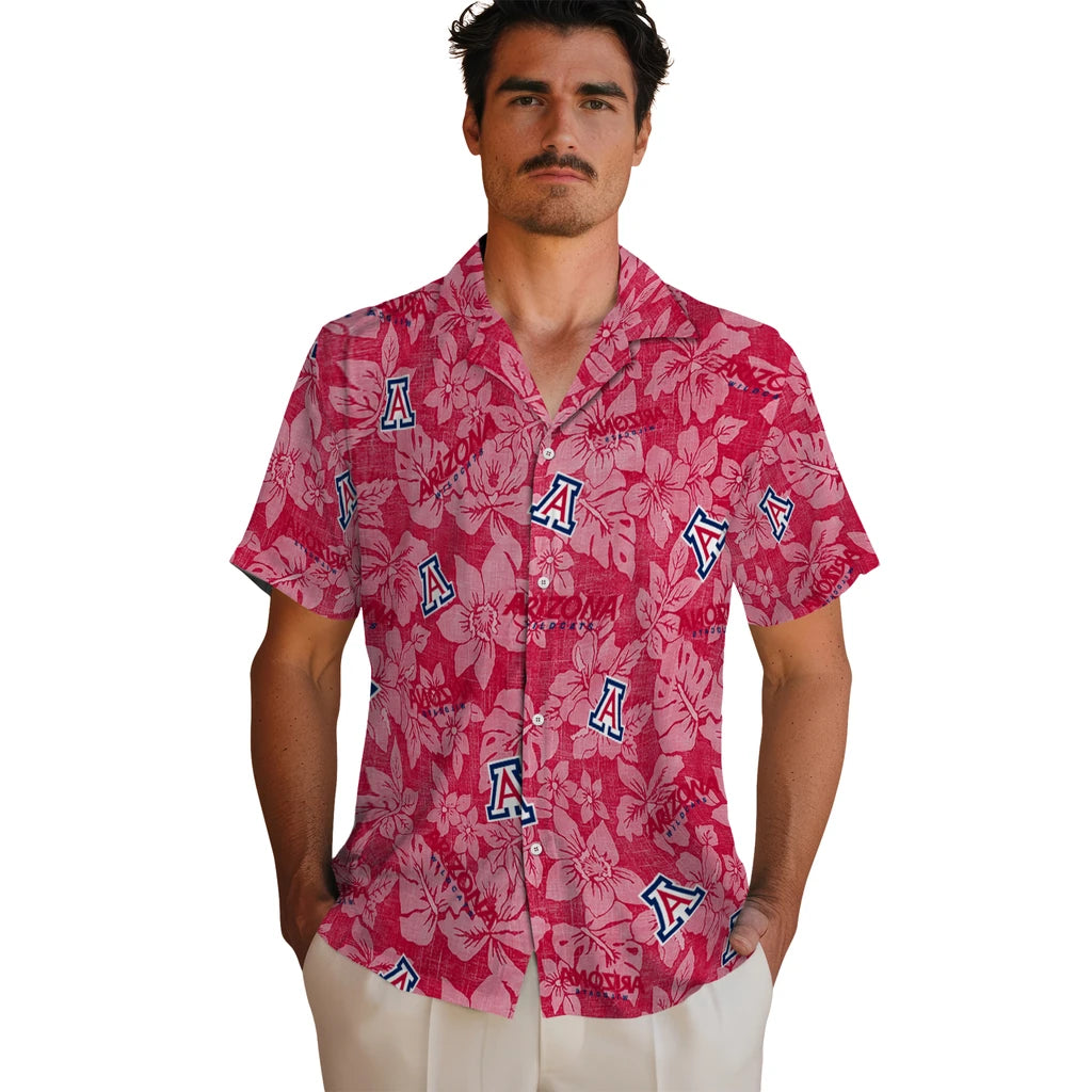 Arizona Wildcats Hawaiian Shirt - Hibiscus Oasis | Hula Hawaiian Shirts