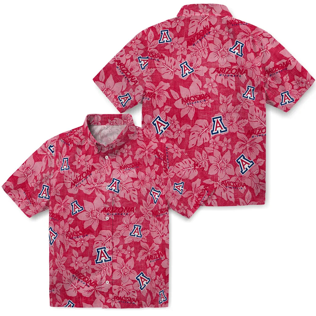 Arizona Wildcats Hawaiian Shirt - Hibiscus Oasis | Hula Hawaiian Shirts
