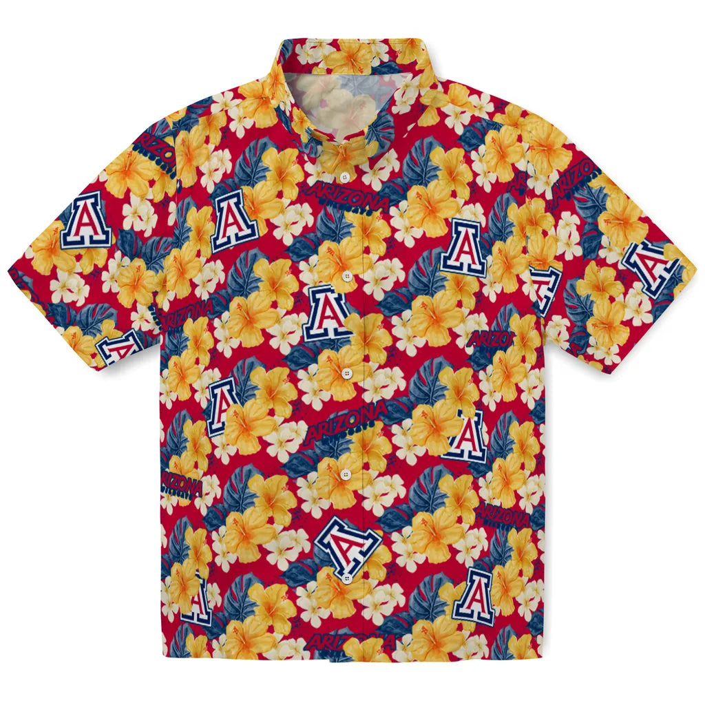 Arizona Wildcats Hawaiian Shirt - Hibiscus Tropics | Hula Hawaiian Shirts