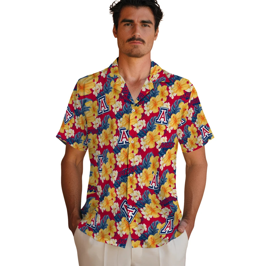 Arizona Wildcats Hawaiian Shirt - Hibiscus Tropics | Hula Hawaiian Shirts