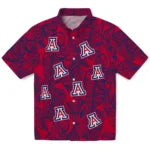 Arizona Wildcats Hawaiian Shirt - Leaf Outline | Hula Hawaiian Shirts