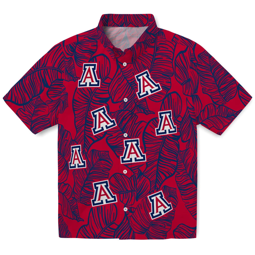 Arizona Wildcats Hawaiian Shirt - Leaf Outline | Hula Hawaiian Shirts