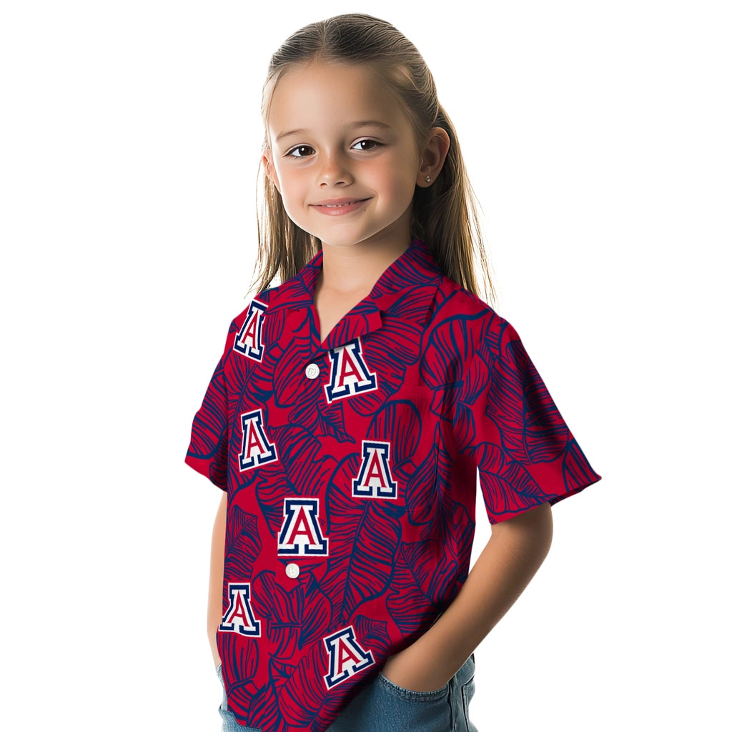 Arizona Wildcats Hawaiian Shirt - Leaf Outline | Hula Hawaiian Shirts