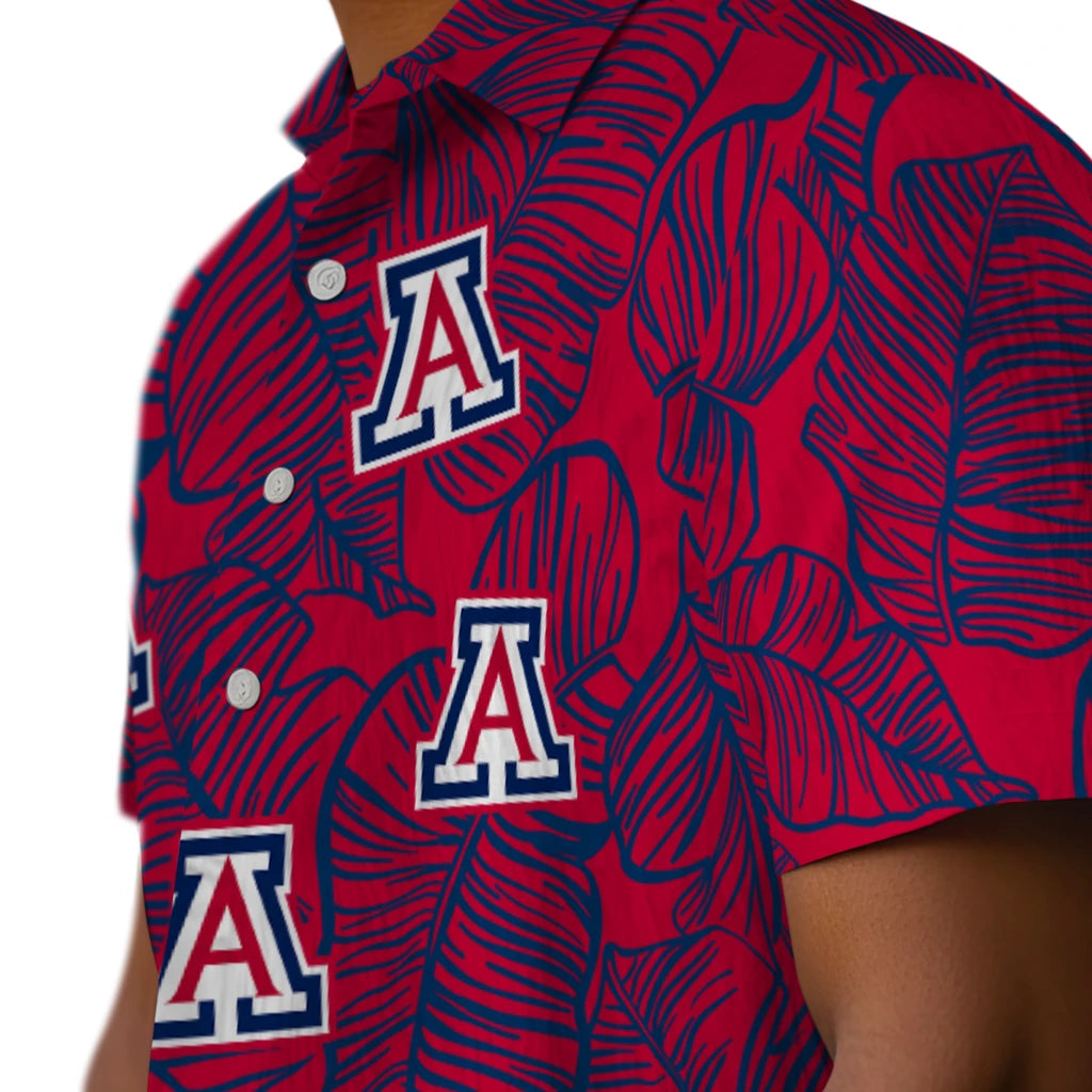 Arizona Wildcats Hawaiian Shirt - Leaf Outline | Hula Hawaiian Shirts