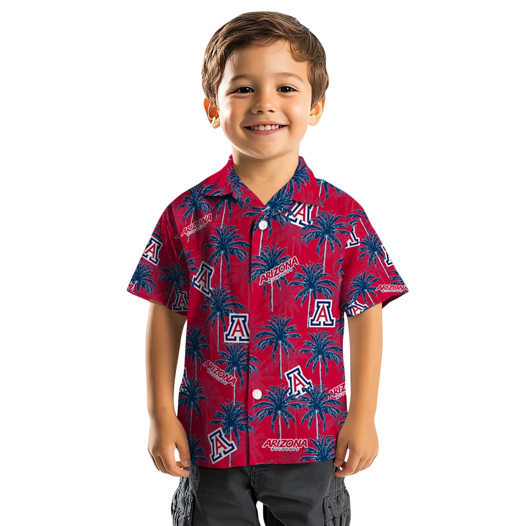 Arizona Wildcats Hawaiian Shirt - Palm Tree Motif | Hula Hawaiian Shirts