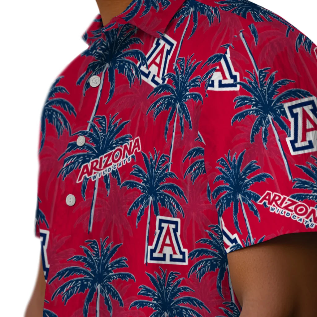 Arizona Wildcats Hawaiian Shirt - Palm Tree Motif | Hula Hawaiian Shirts