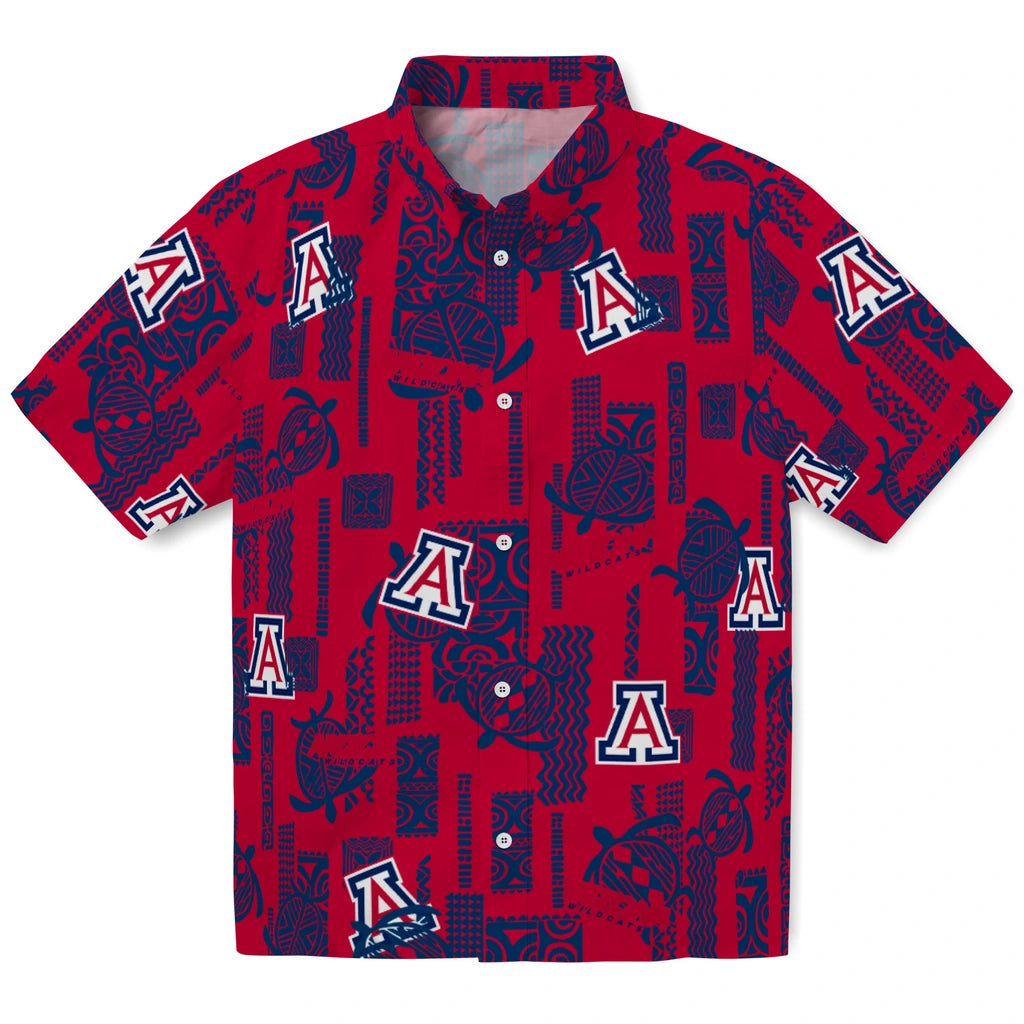 Arizona Wildcats Hawaiian Shirt - Turtle Lines | Hula Hawaiian Shirts