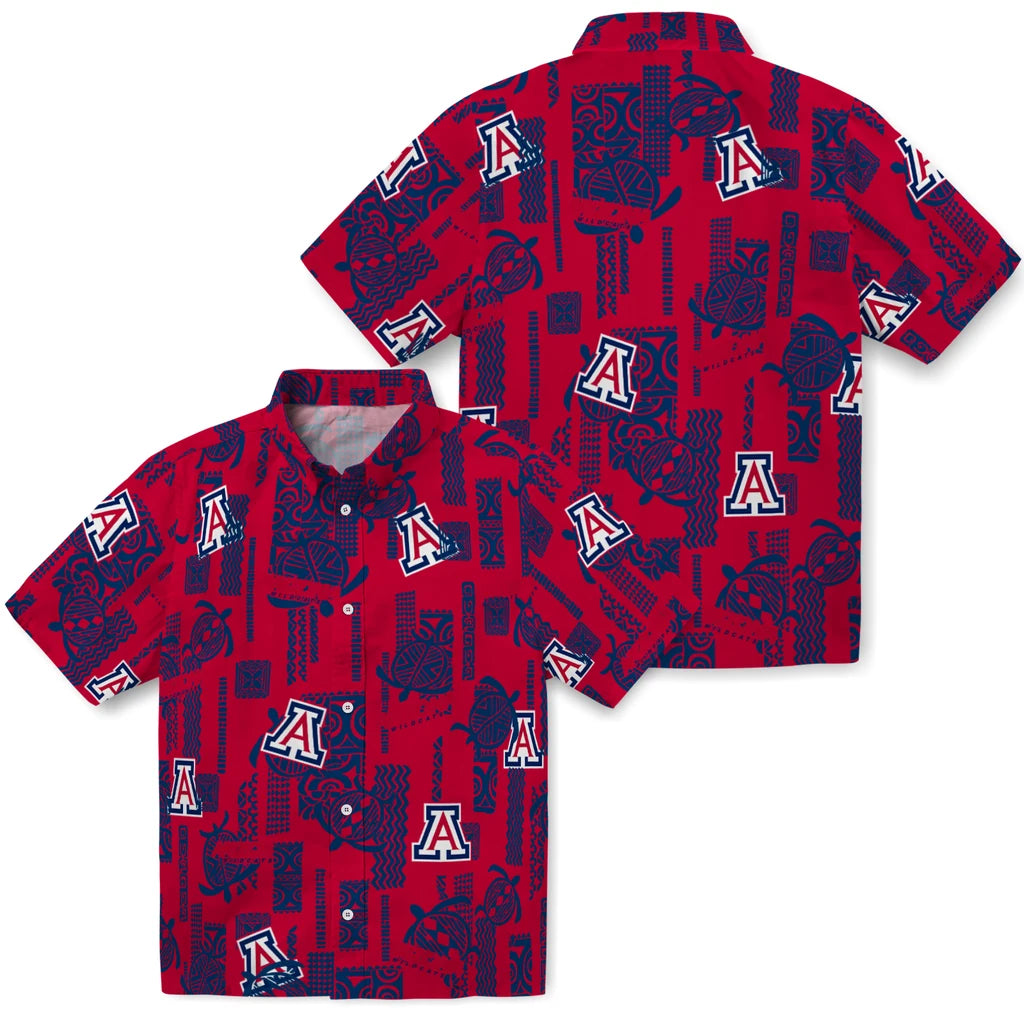 Arizona Wildcats Hawaiian Shirt - Turtle Lines | Hula Hawaiian Shirts