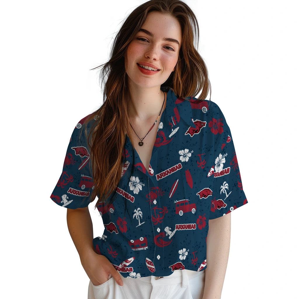 Arkansas Razorbacks Hawaiian Shirt - Beach Vibe | Hula Hawaiian Shirts