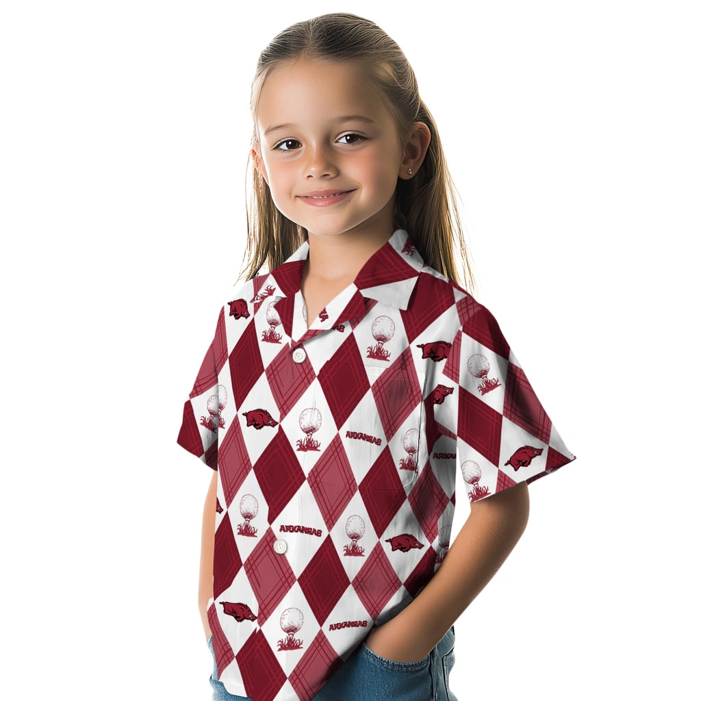 Arkansas Razorbacks Hawaiian Shirt - Golfing Plaid | Hula Hawaiian Shirts