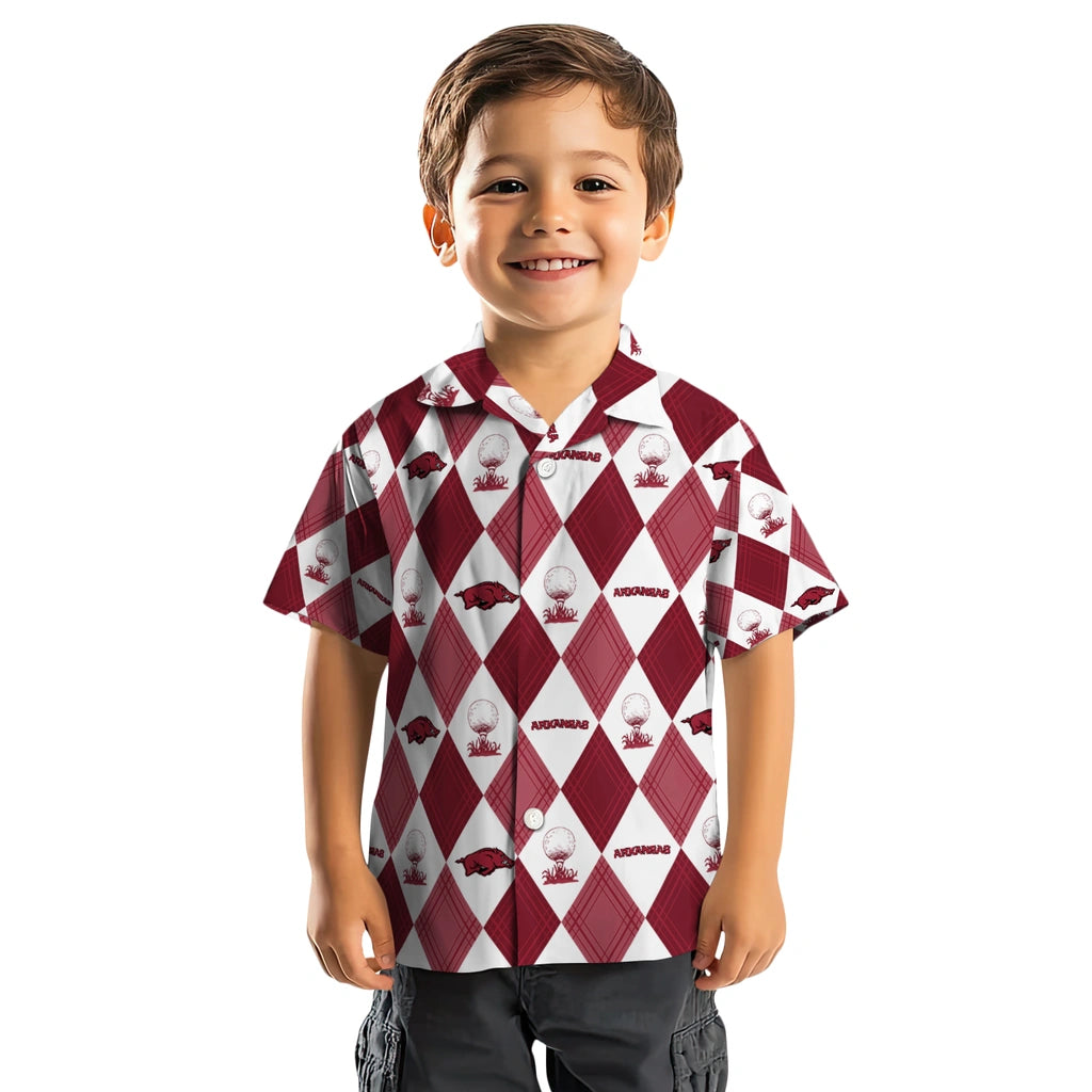 Arkansas Razorbacks Hawaiian Shirt - Golfing Plaid | Hula Hawaiian Shirts