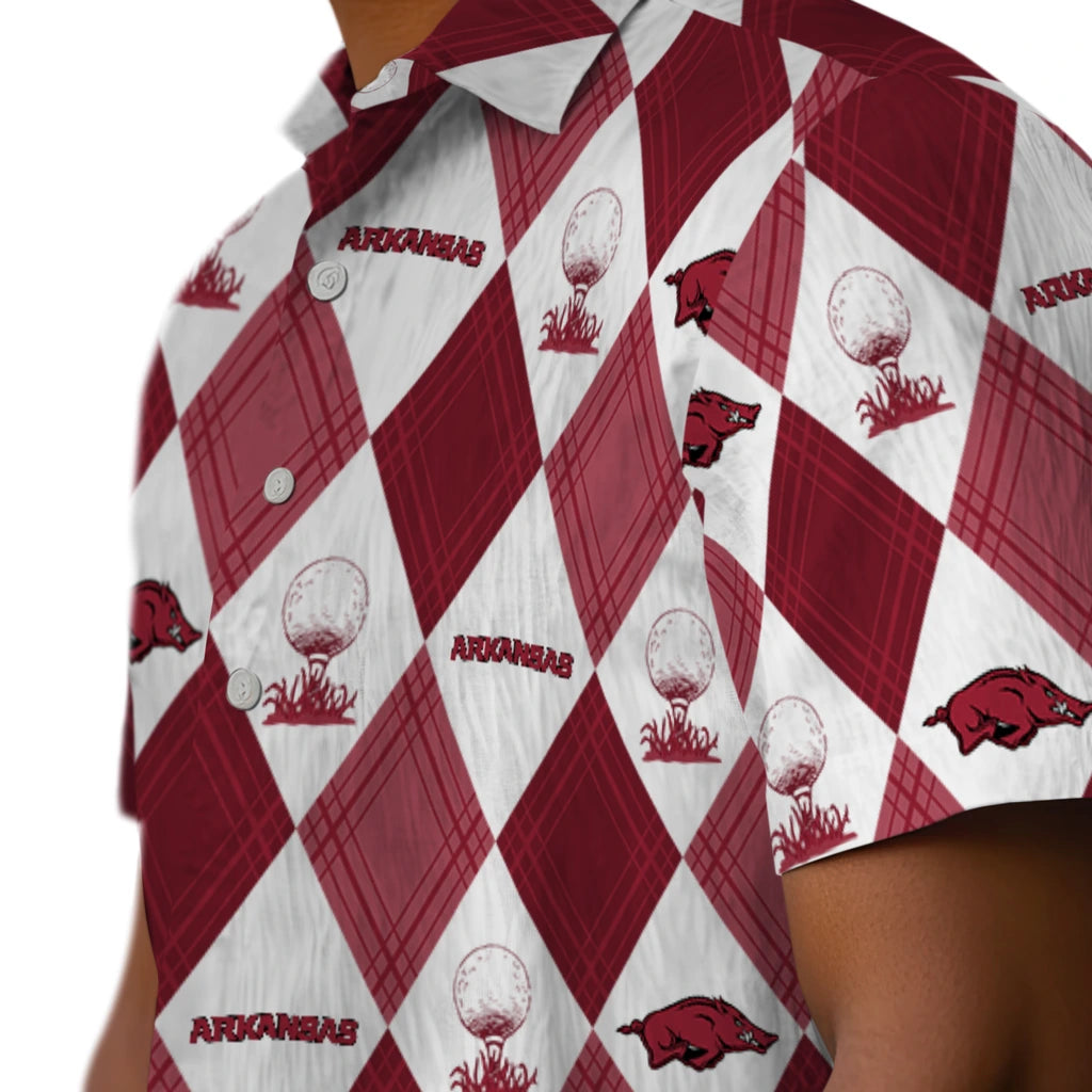 Arkansas Razorbacks Hawaiian Shirt - Golfing Plaid | Hula Hawaiian Shirts