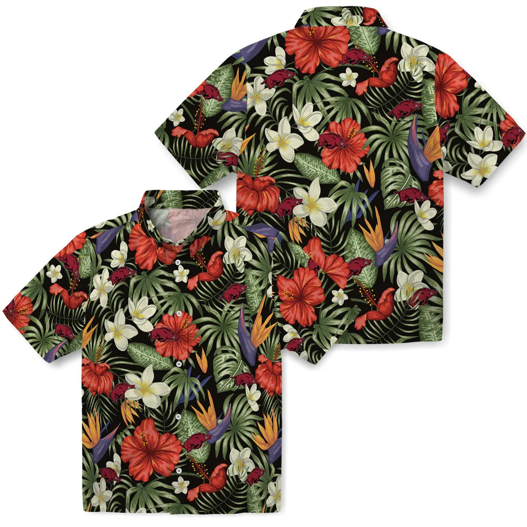 Arkansas Razorbacks Hawaiian Shirt - Hawaii Floral Hibiscus | Hula Hawaiian Shirts