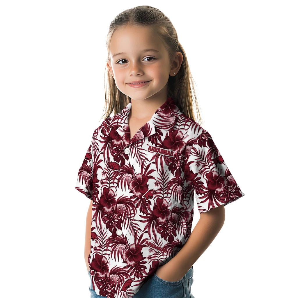 Arkansas Razorbacks Hawaiian Shirt - Hibiscus Exotic | Hula Hawaiian Shirts