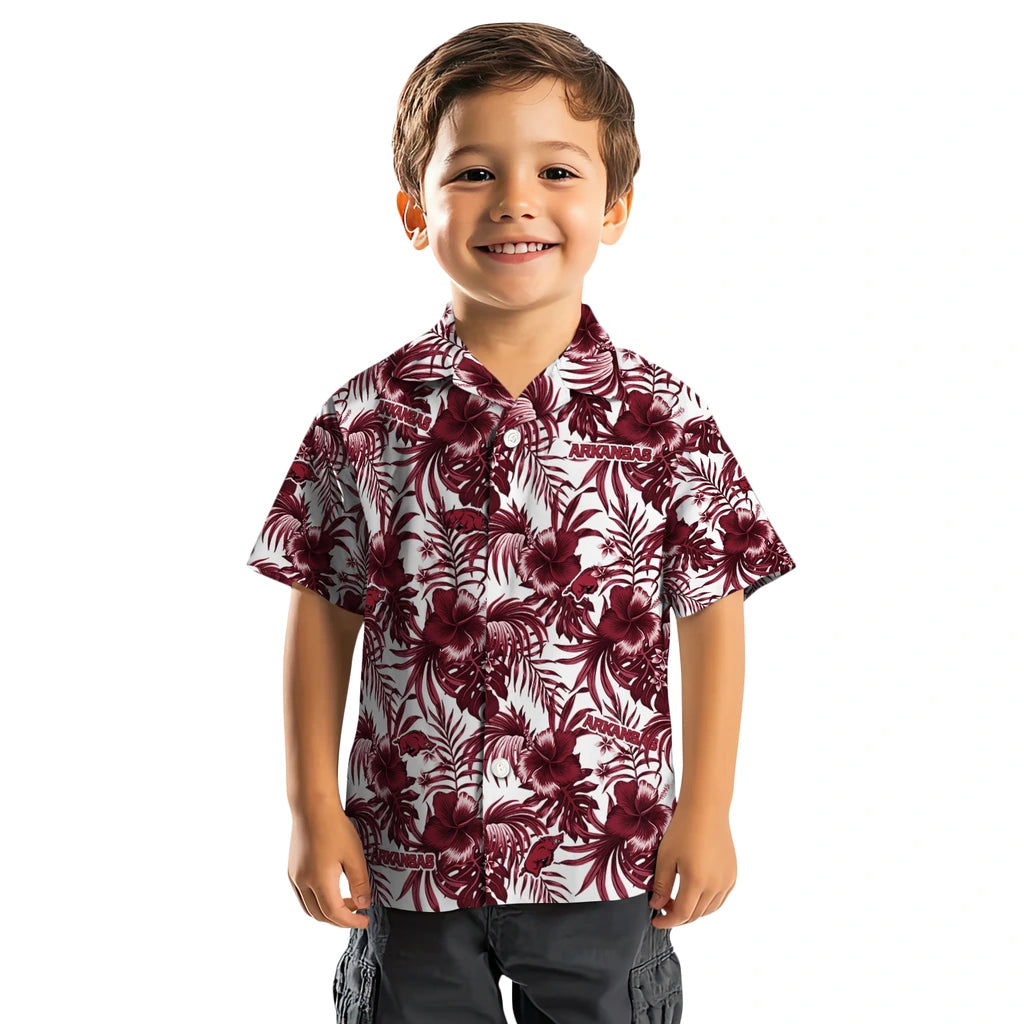 Arkansas Razorbacks Hawaiian Shirt - Hibiscus Exotic | Hula Hawaiian Shirts