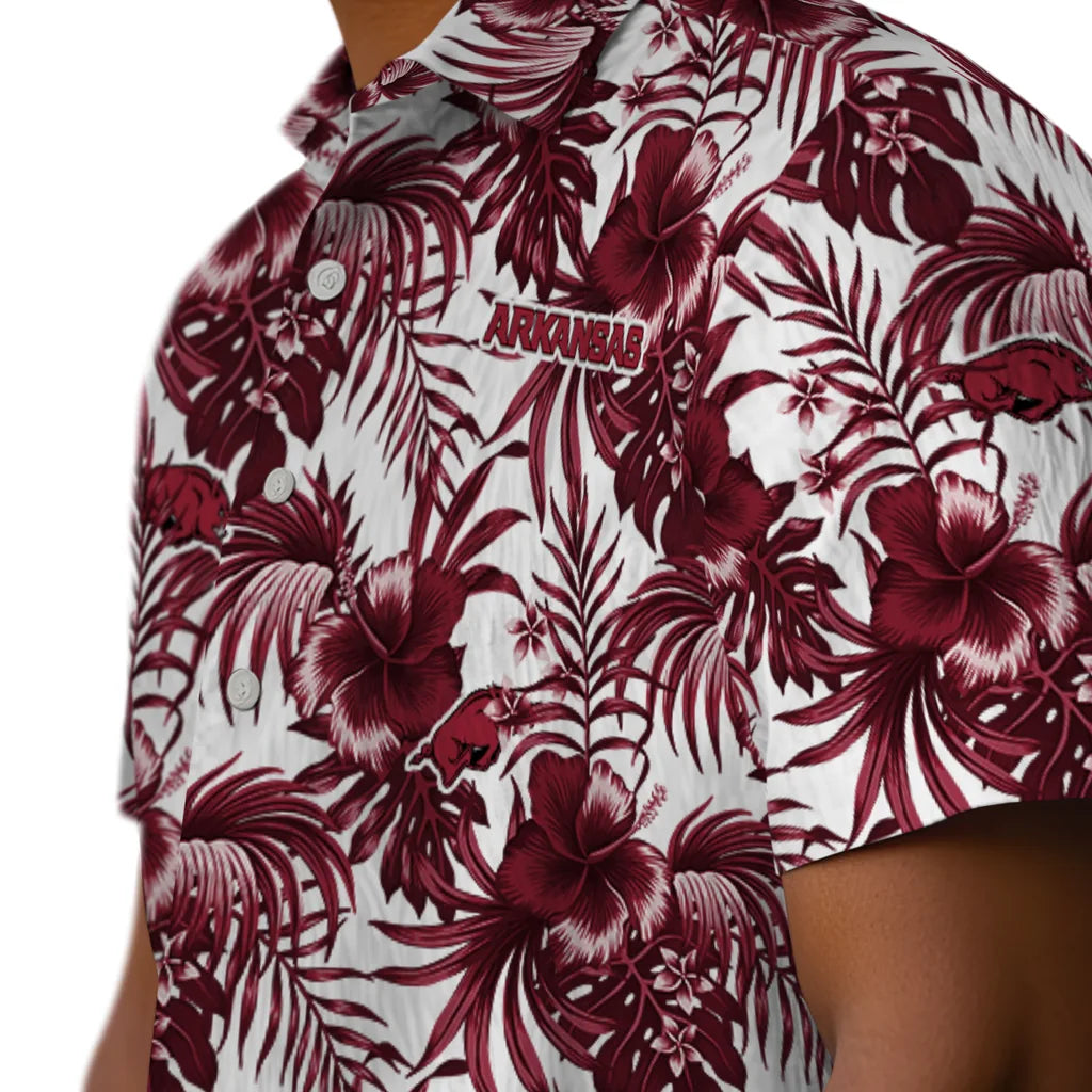 Arkansas Razorbacks Hawaiian Shirt - Hibiscus Exotic | Hula Hawaiian Shirts