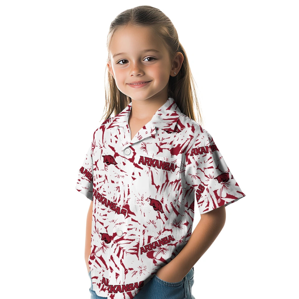 Arkansas Razorbacks Hawaiian Shirt - Hibiscus Overlay | Hula Hawaiian Shirts