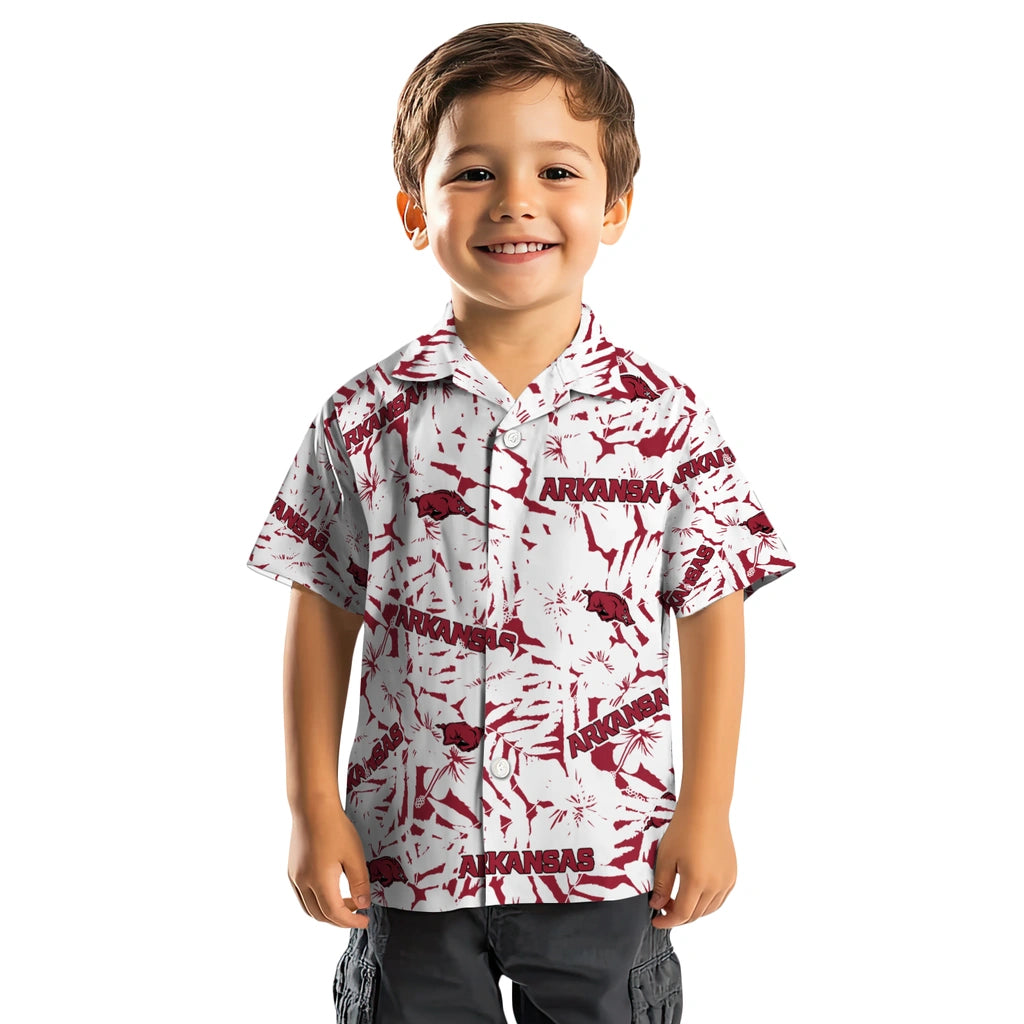 Arkansas Razorbacks Hawaiian Shirt - Hibiscus Overlay | Hula Hawaiian Shirts