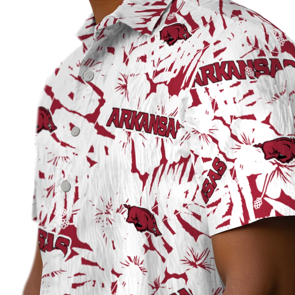 Arkansas Razorbacks Hawaiian Shirt - Hibiscus Overlay | Hula Hawaiian Shirts