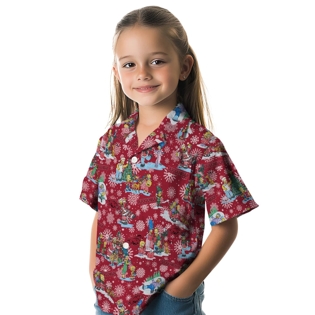 Arkansas Razorbacks Hawaiian Shirt - Simpsons Christmas | Hula Hawaiian Shirts