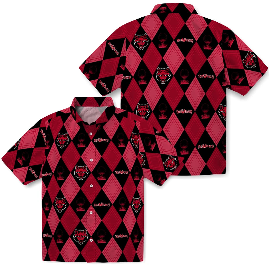 Arkansas State Red Wolves Hawaiian Shirt - Golfing Plaid | Hula Hawaiian Shirts